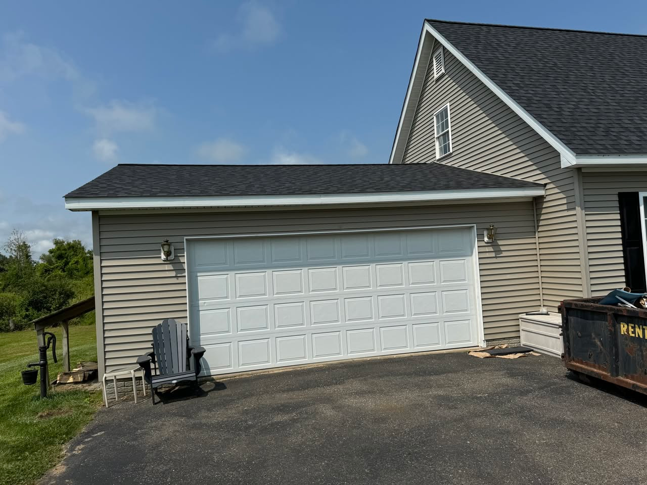 New garage roof installed by Infinity Home Solutions